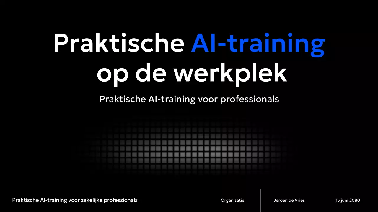 Blue Modern AI-trainingscursus