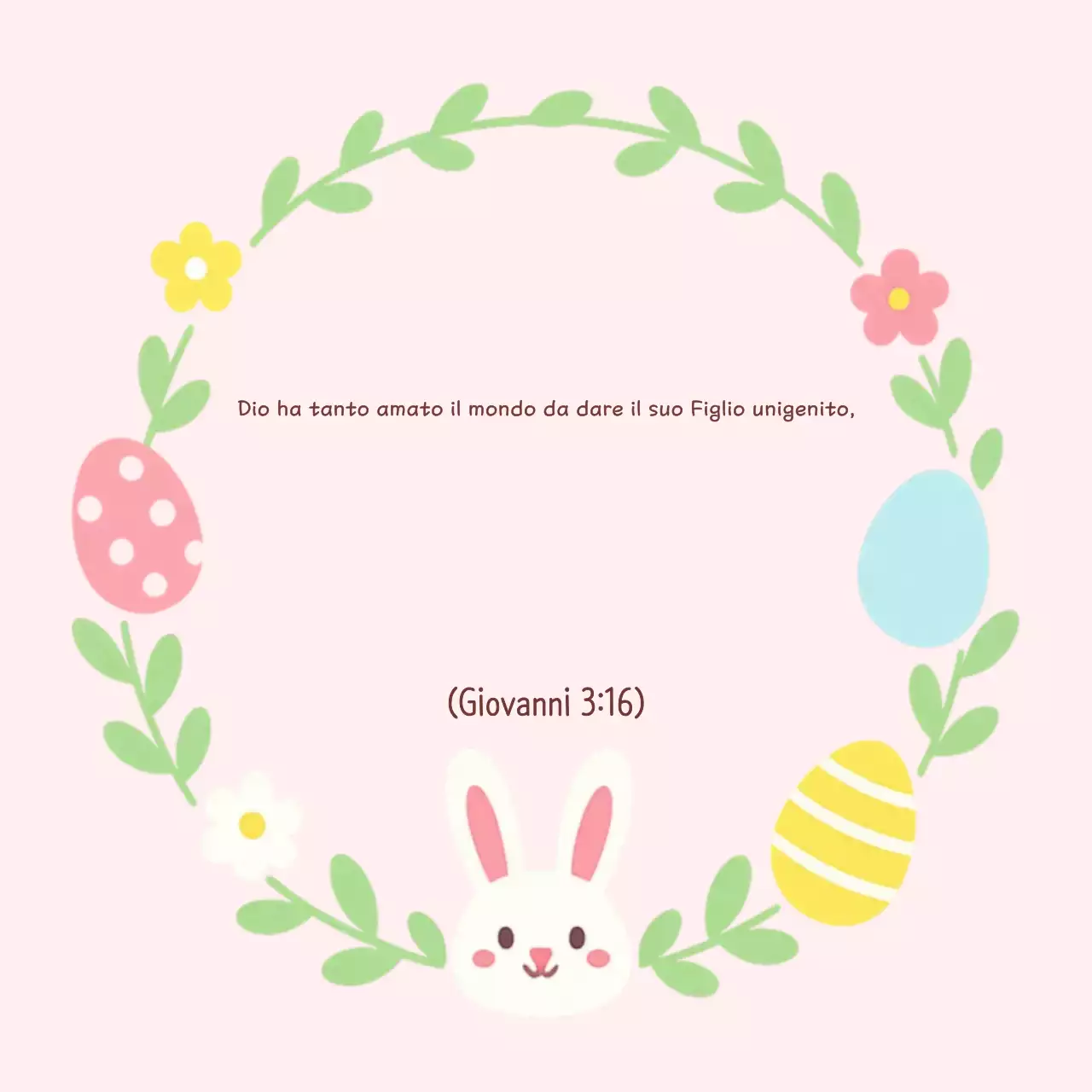 Celebrazione pasquale rosa e carina