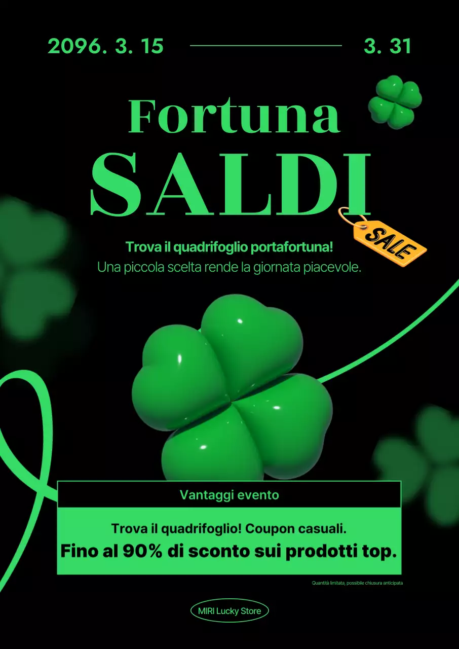 Evento di vendita Green Simple