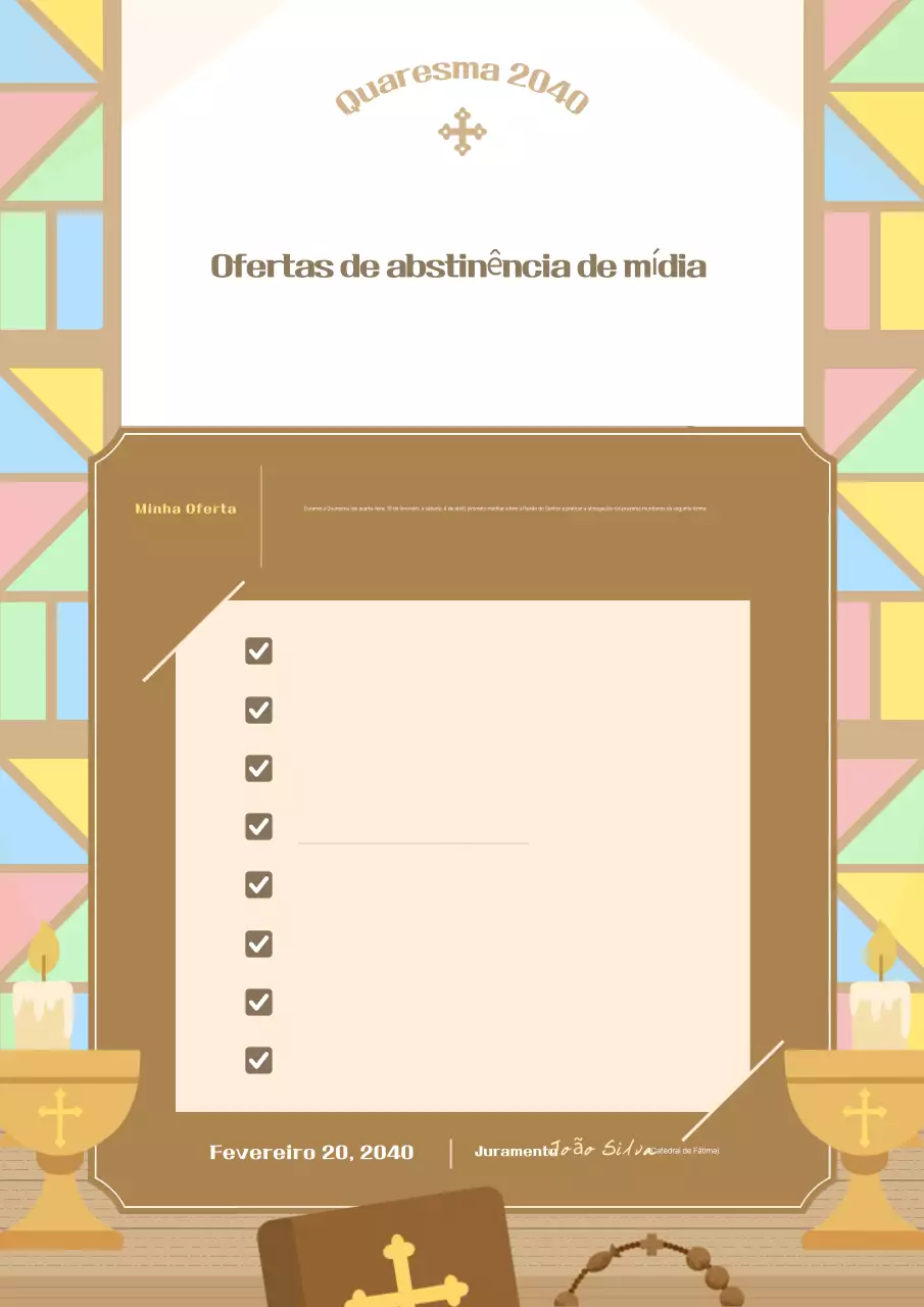 Guia para a Oferta de Abstinência de Mídia da Quaresma Clean Brown