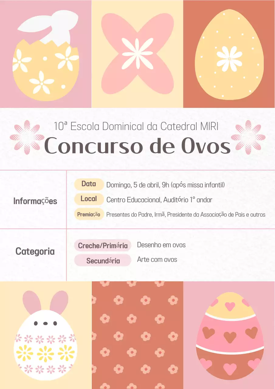 Guia para Concurso de Decoração de Ovos Rosa Simples