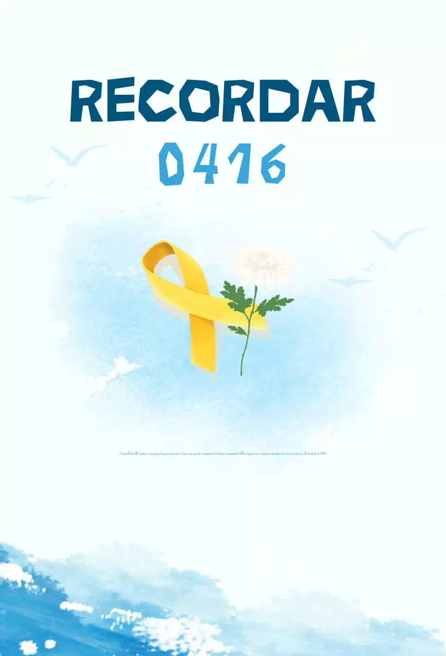 Memorial Amarelo Simples para o Desastre da Balsa Sewol