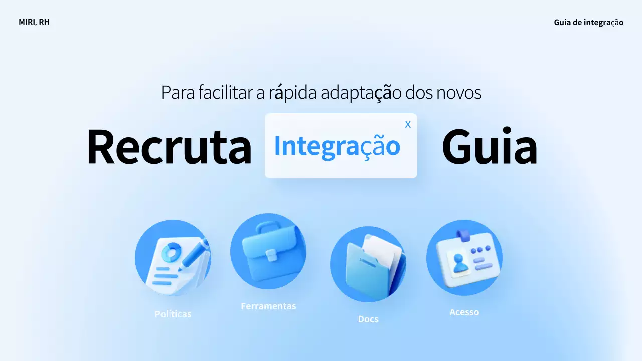 Guia de Integração de Novos Funcionários da Blue Clean