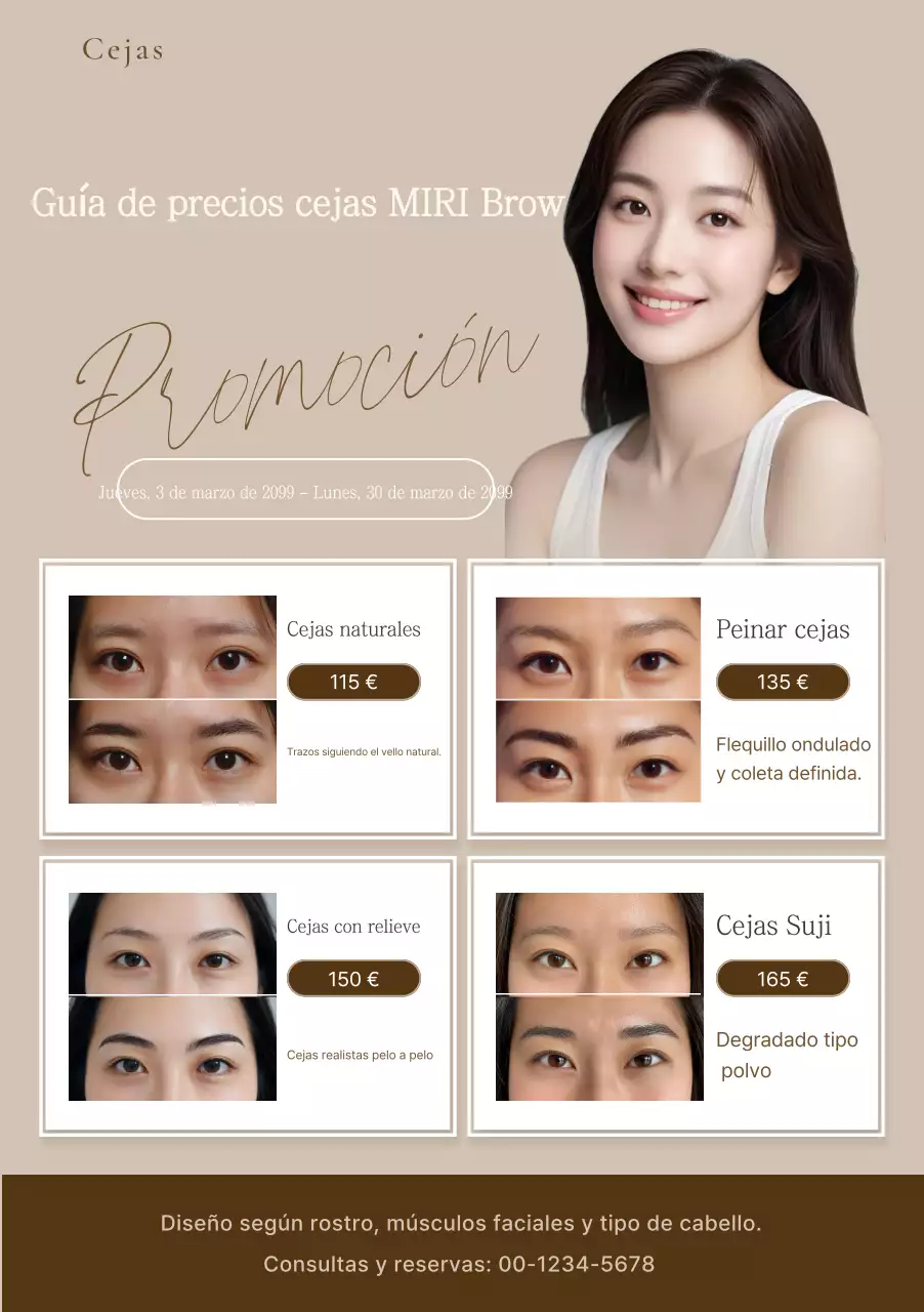 Guía de tratamiento para cejas Beige Neat