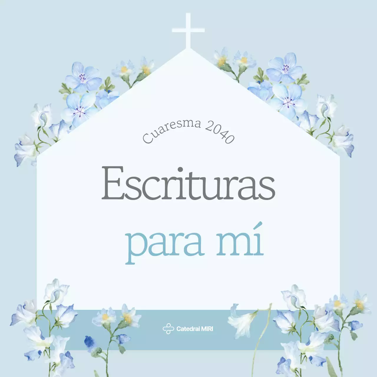 Guía de versículos bíblicos limpios de color azul cielo para mí