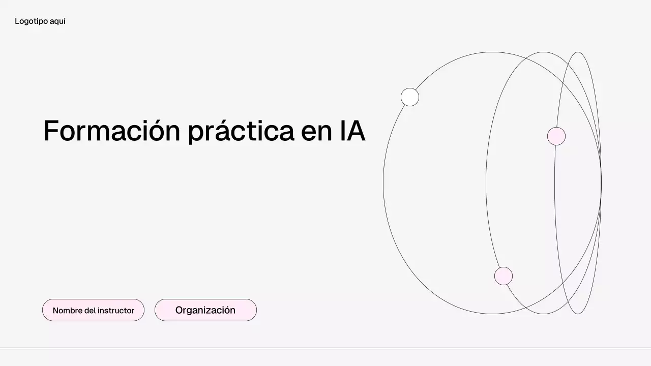 Guía de entrenamiento de IA minimalista rosa
