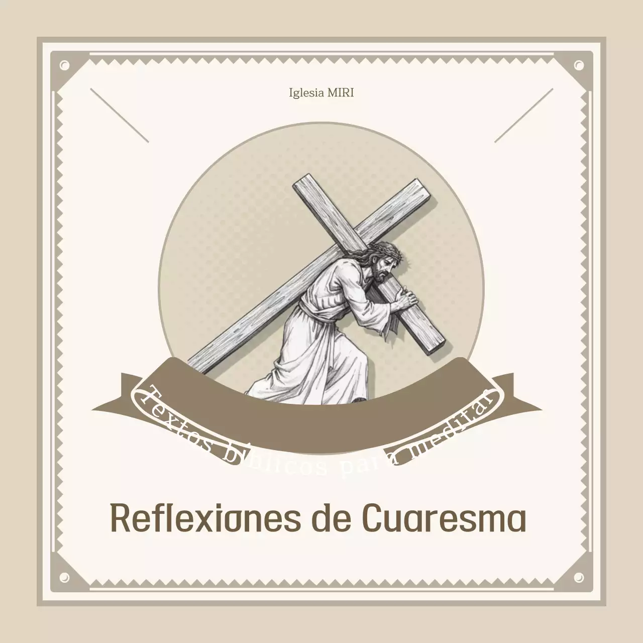 Guía devocional cuaresmal clásica en beige