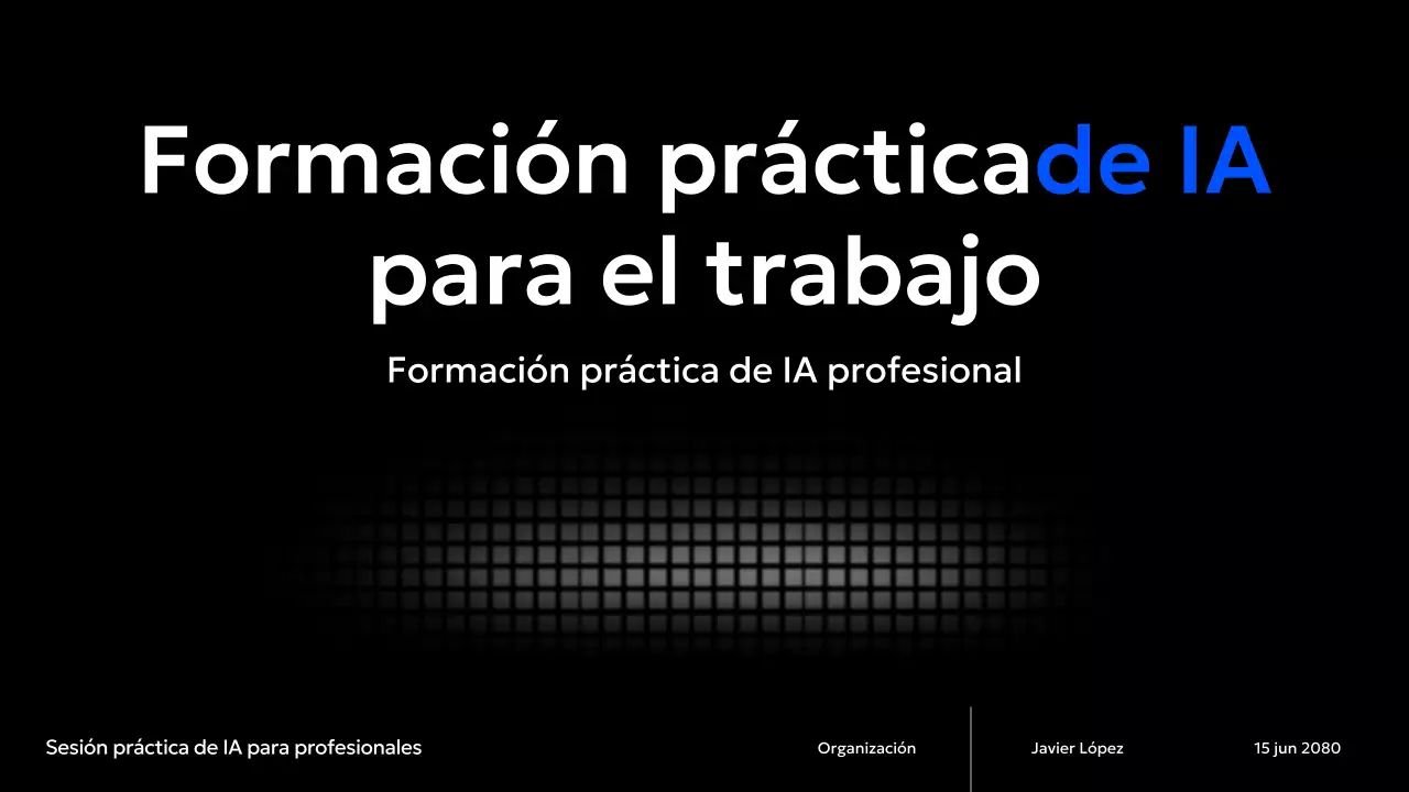 Curso de formación en IA Blue Modern