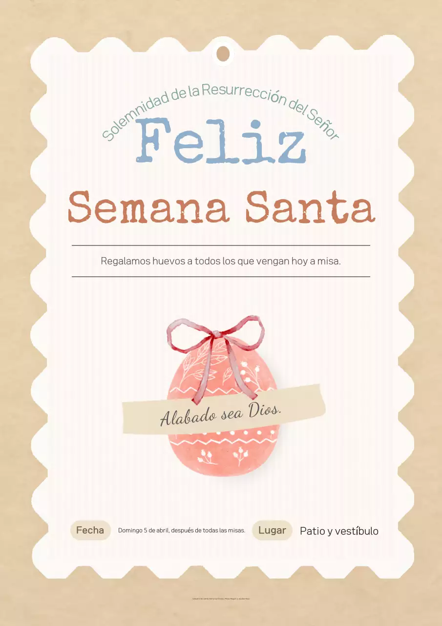 Evento de Pascua minimalista en beige