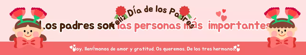 Bebé rosa celebrando el Día de los Padres