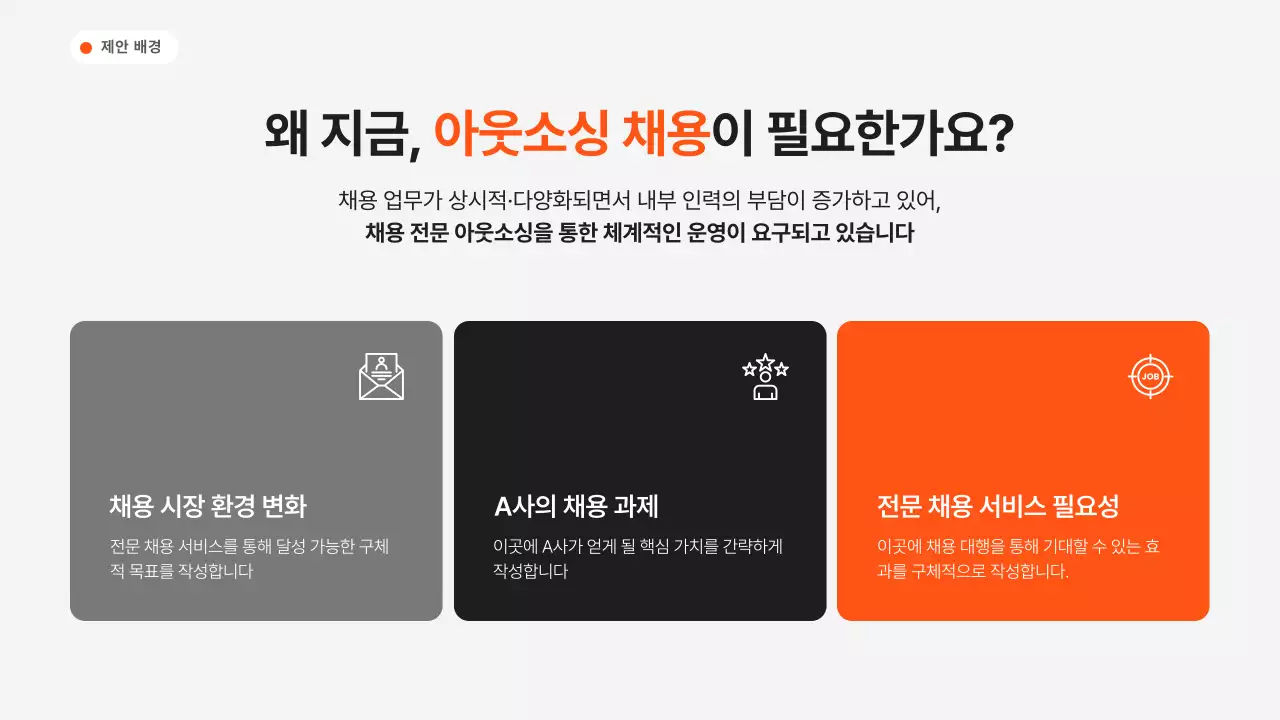 검정 모던 아웃소싱 솔루션 홍보