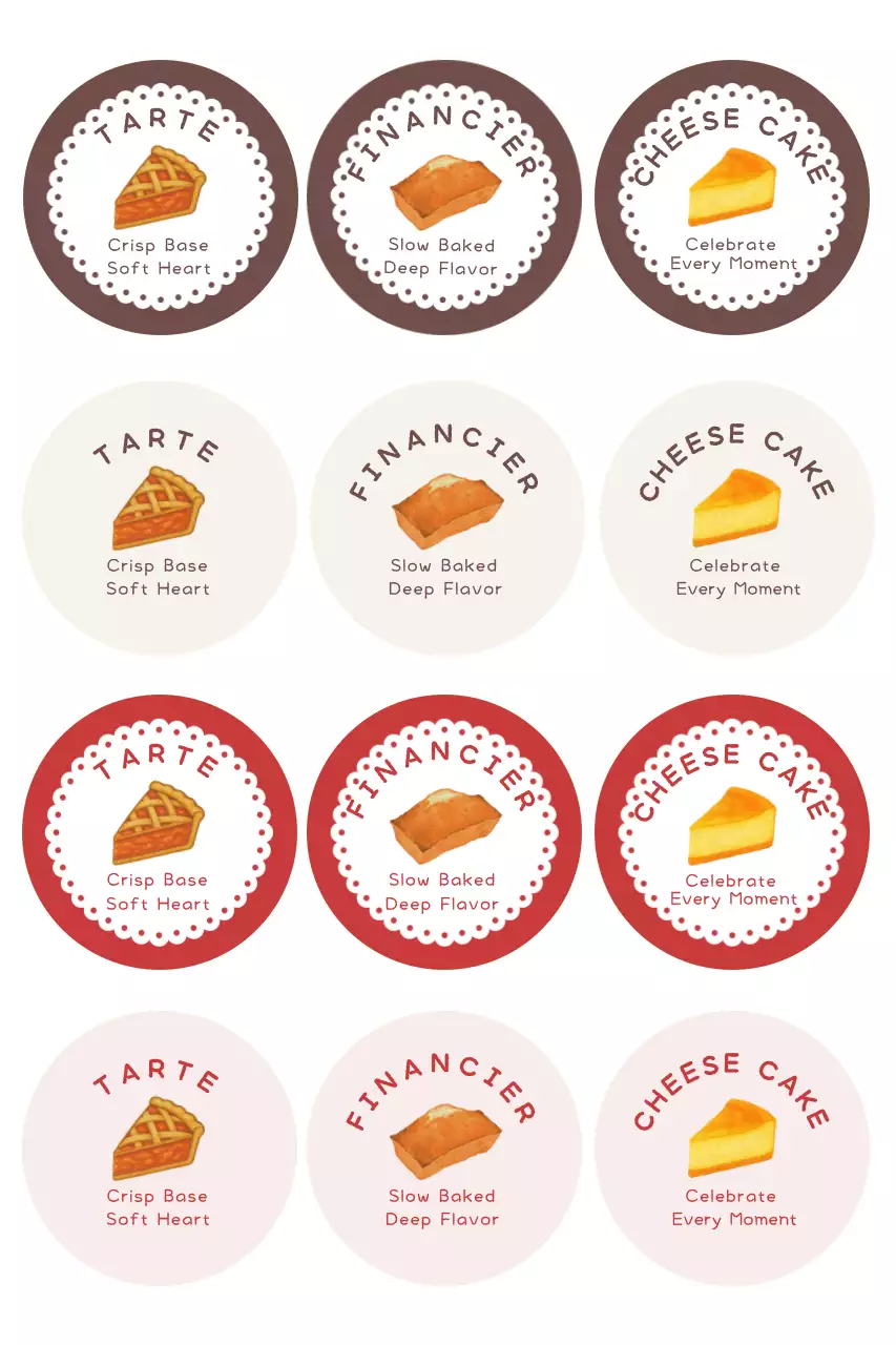 갈색 심플 디저트 메뉴판 홍보