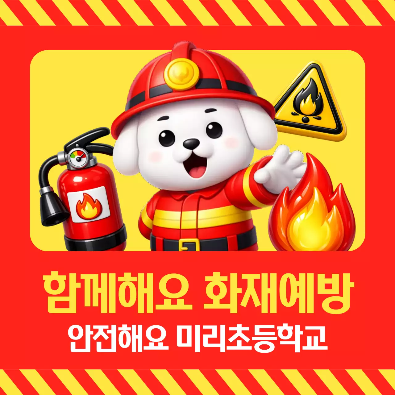 빨강 깔끔 화재예방 안내