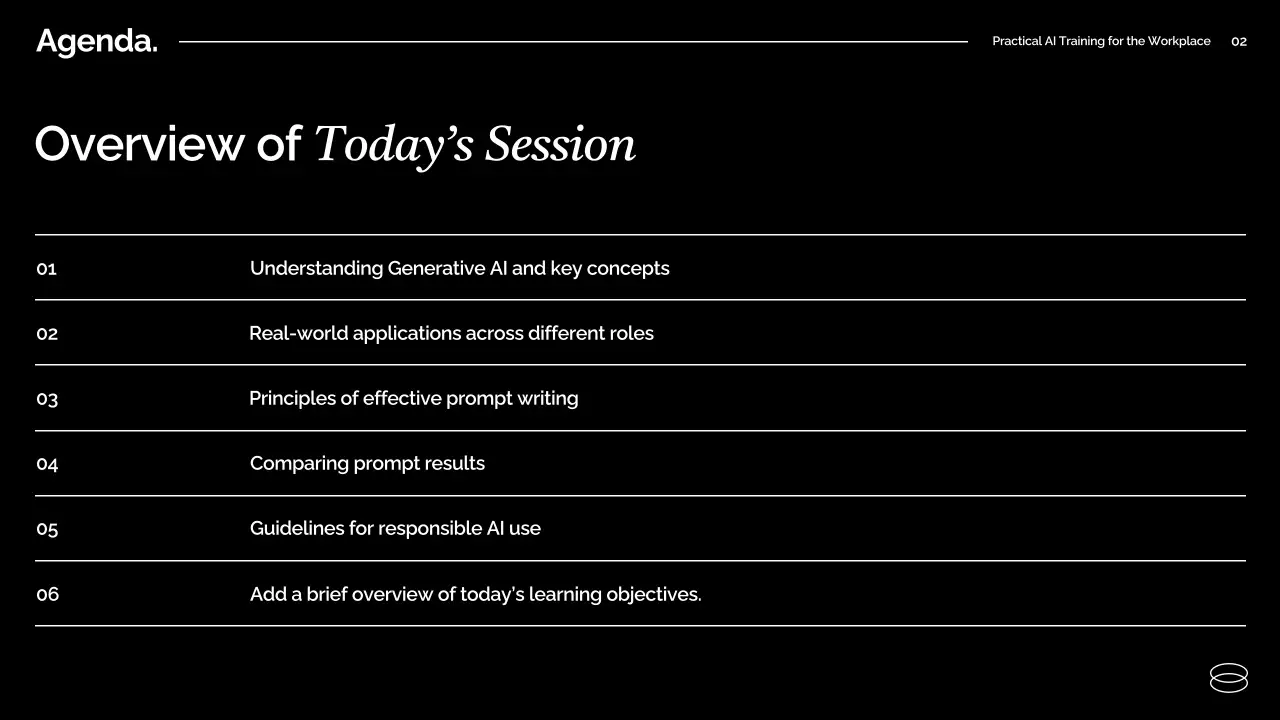 보라색 최신 AI 교육 가이드 프레젠테이션