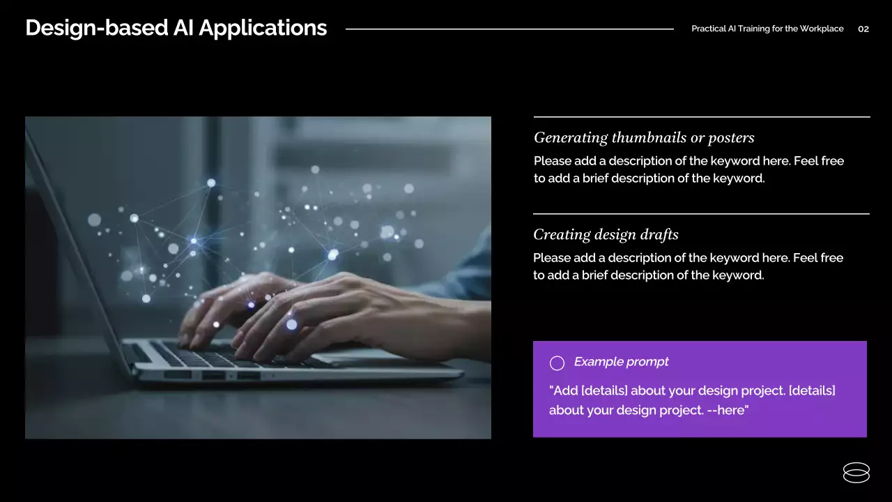 보라색 최신 AI 교육 가이드 프레젠테이션