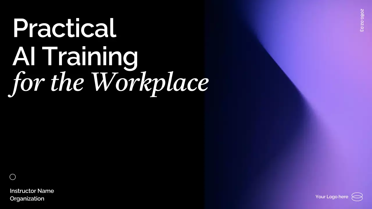 Purple Modern AI Training Guide Presentation