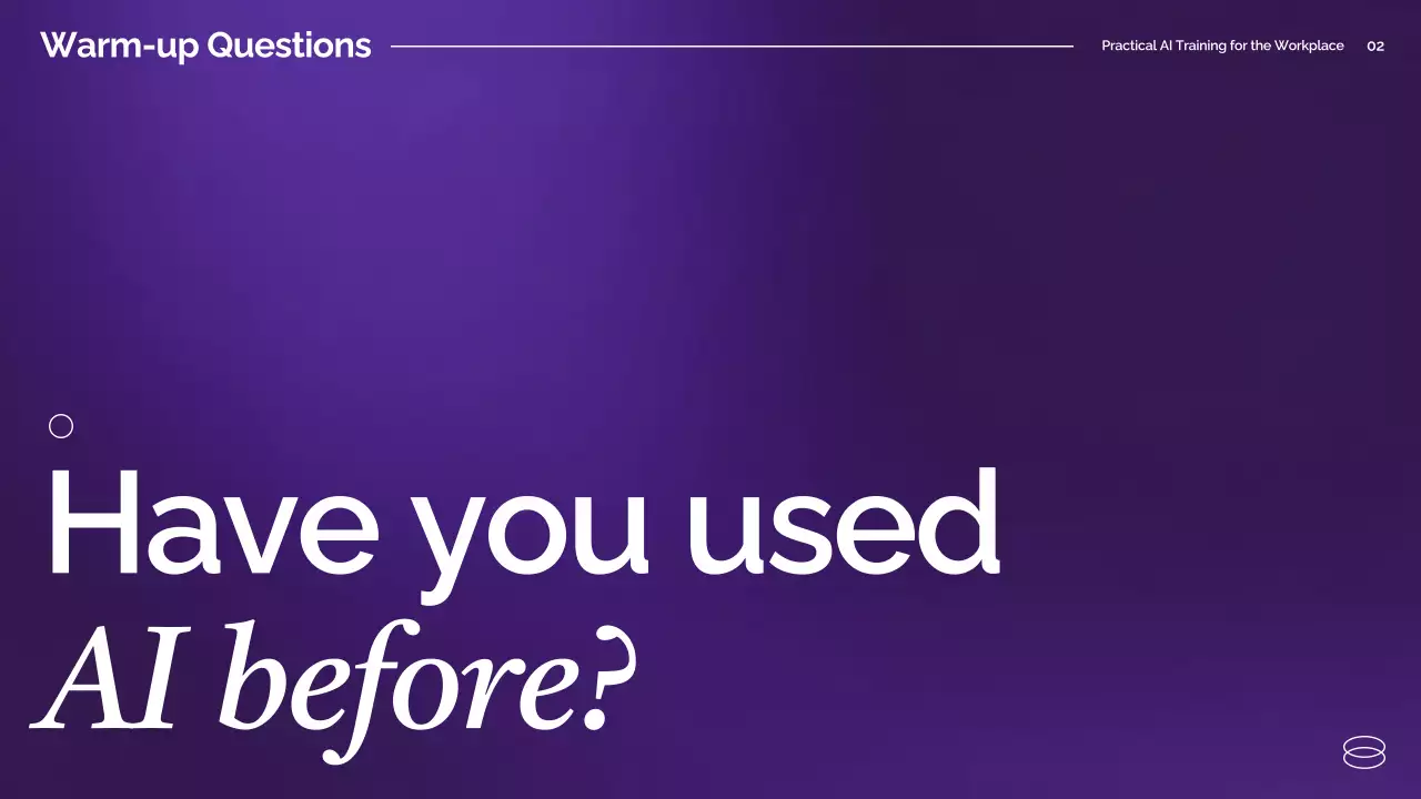 보라색 최신 AI 교육 가이드 프레젠테이션