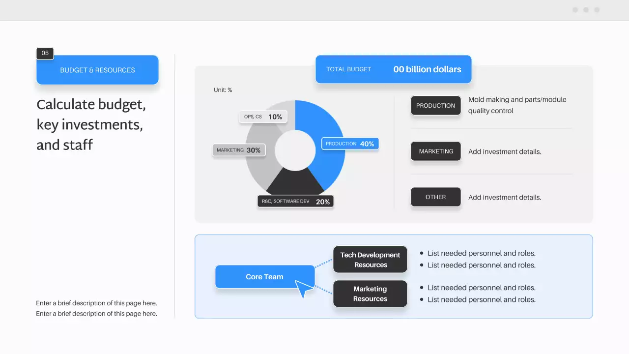 블루 모던 스마트 홈 제품 플랜