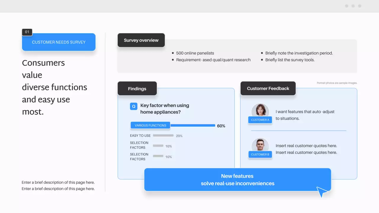 블루 모던 스마트 홈 제품 플랜
