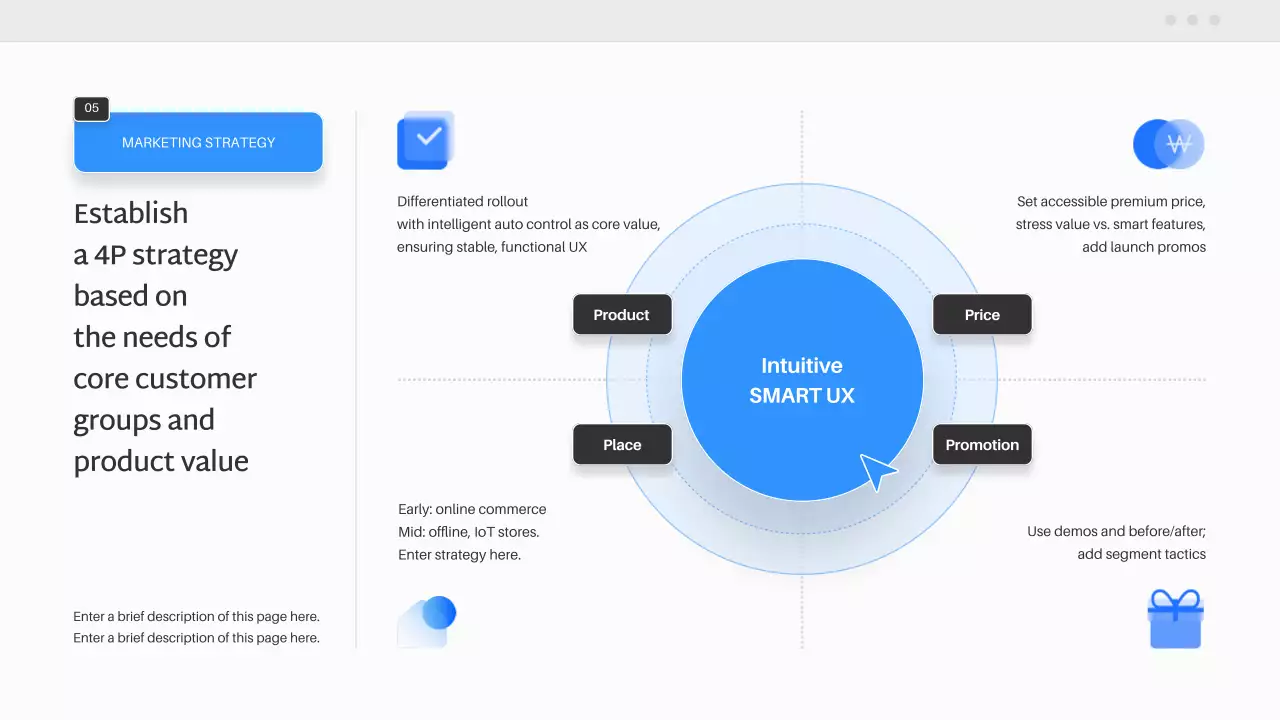 블루 모던 스마트 홈 제품 플랜