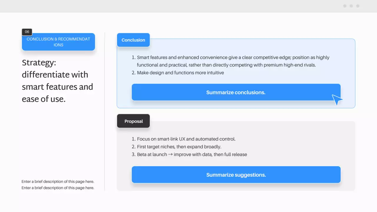블루 모던 스마트 홈 제품 플랜
