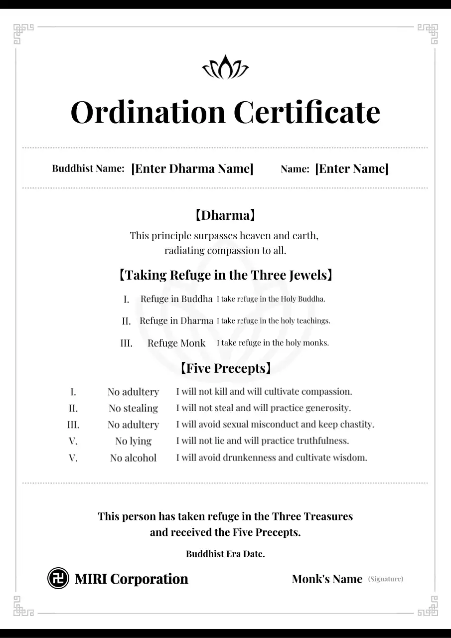white simple religion certificate