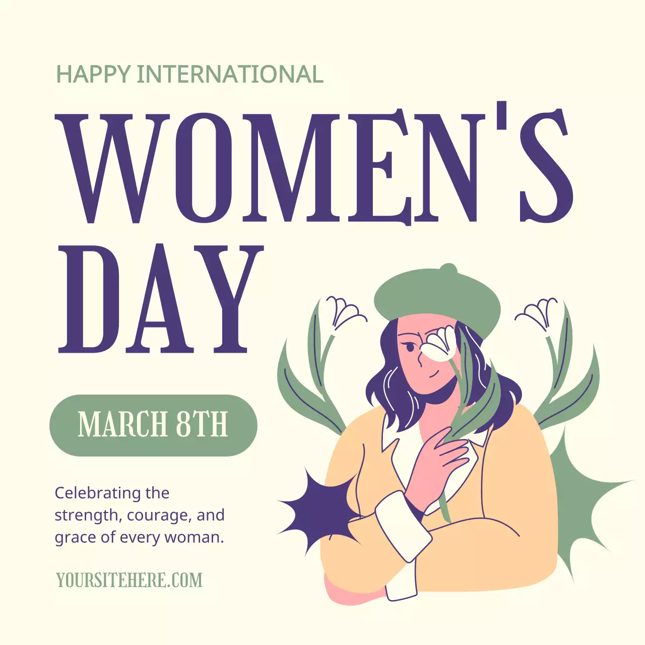 보라 미니멀 여성의 날 기념