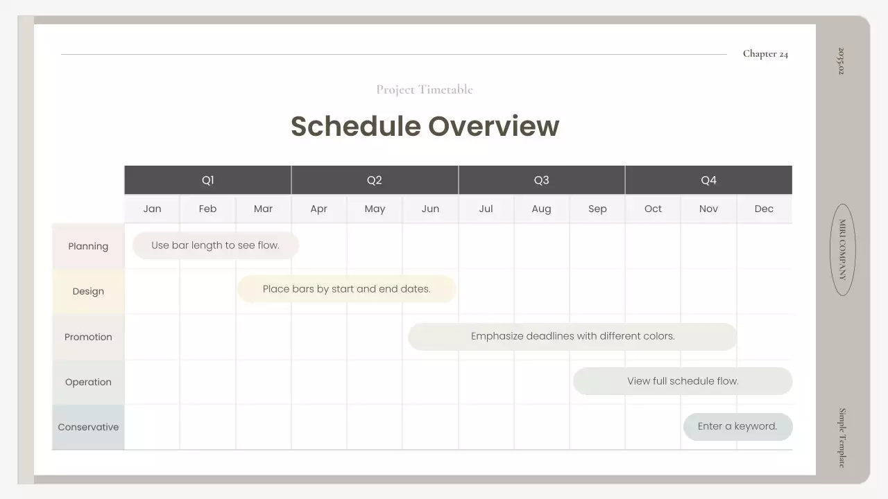 베이지색 심플 비즈니스 프레젠테이션 가이드