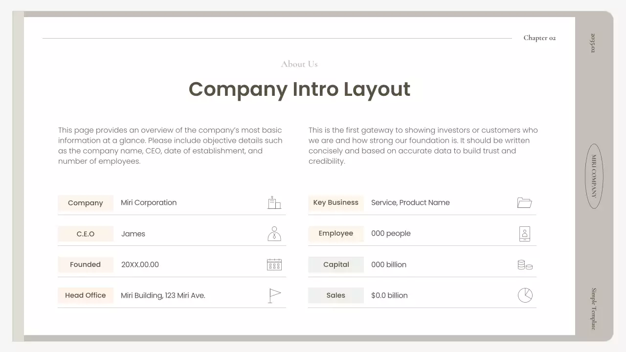 베이지색 심플 비즈니스 프레젠테이션 가이드