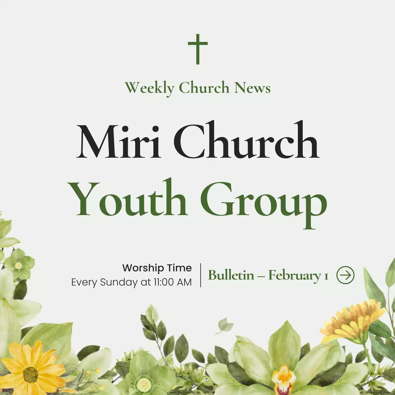 green simple church newsletter