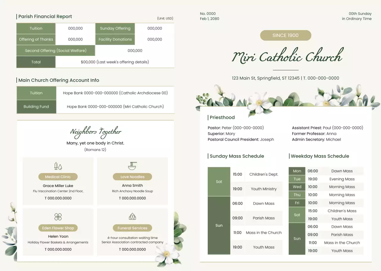 hướng dẫn lịch trình nhà thờ cổ điển màu be