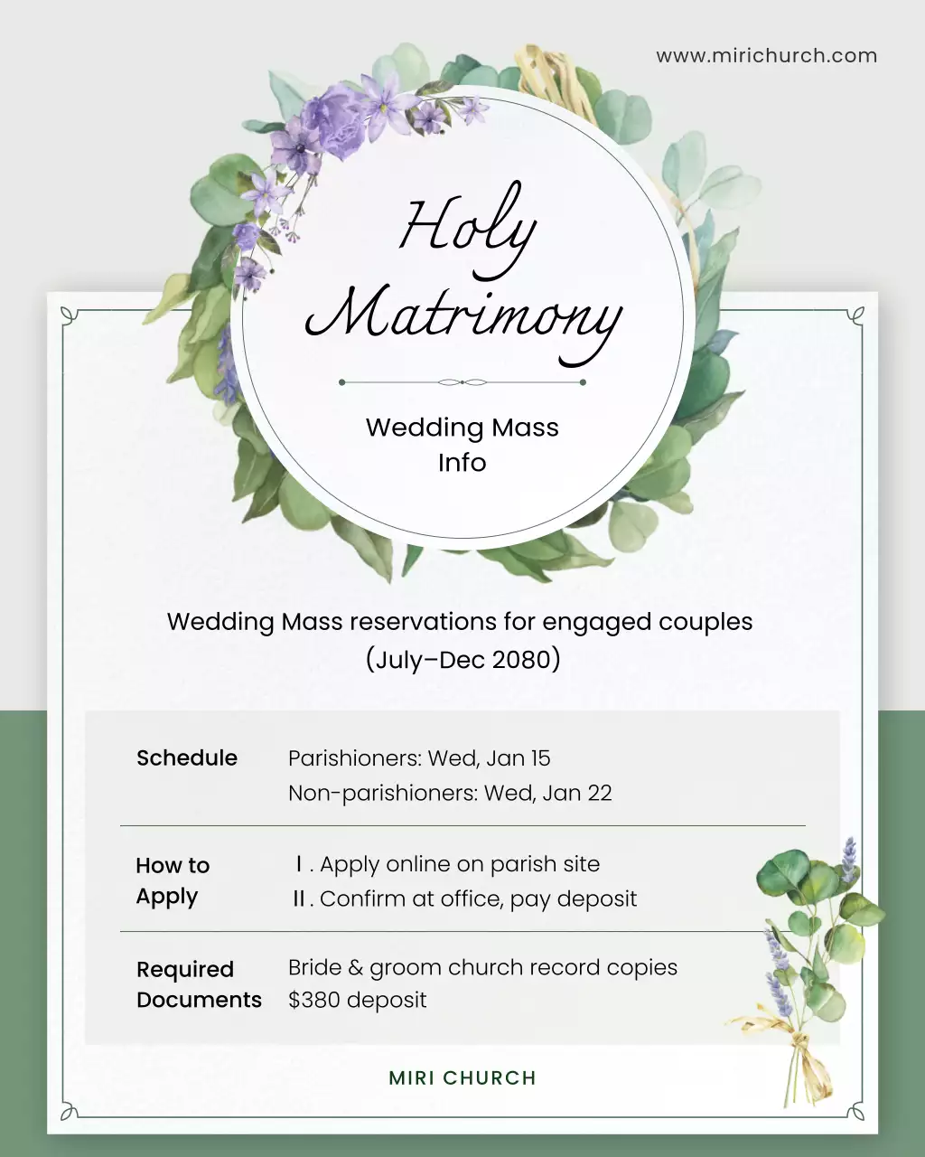 green elegant wedding guide