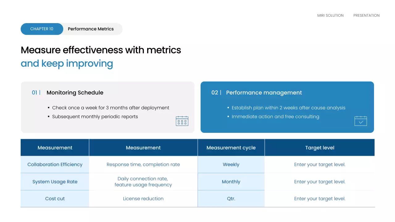 블루 모던 비즈니스 플랜