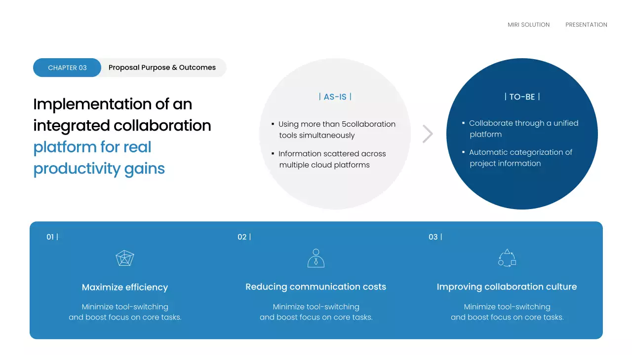 블루 모던 비즈니스 플랜