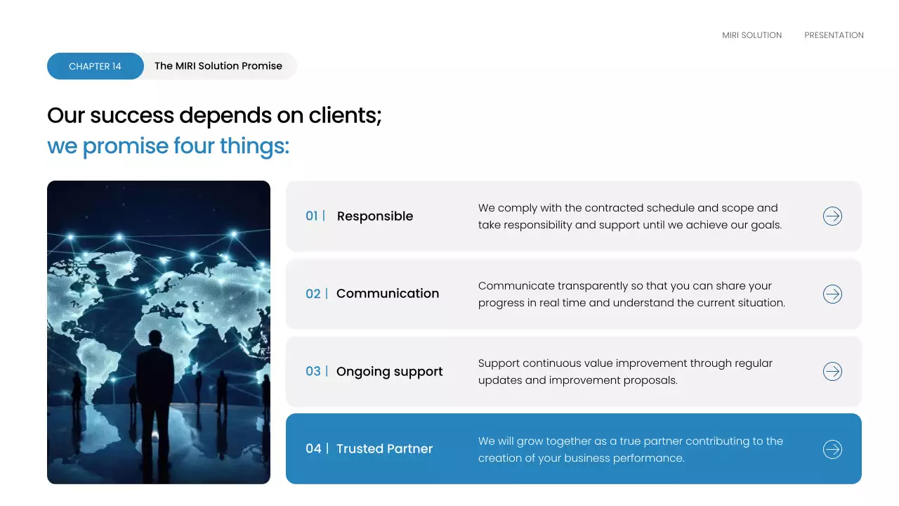 블루 모던 비즈니스 플랜