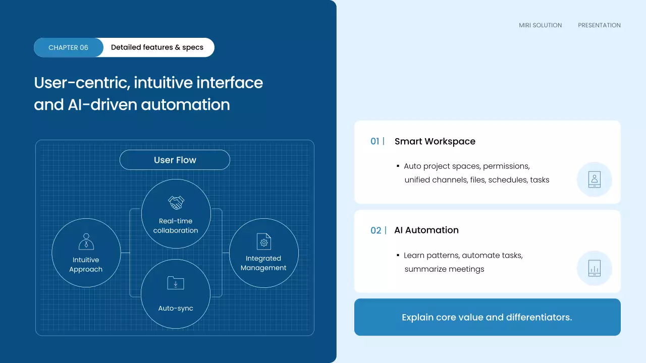 블루 모던 비즈니스 플랜
