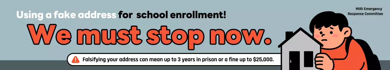 orange simple school enrollment warning