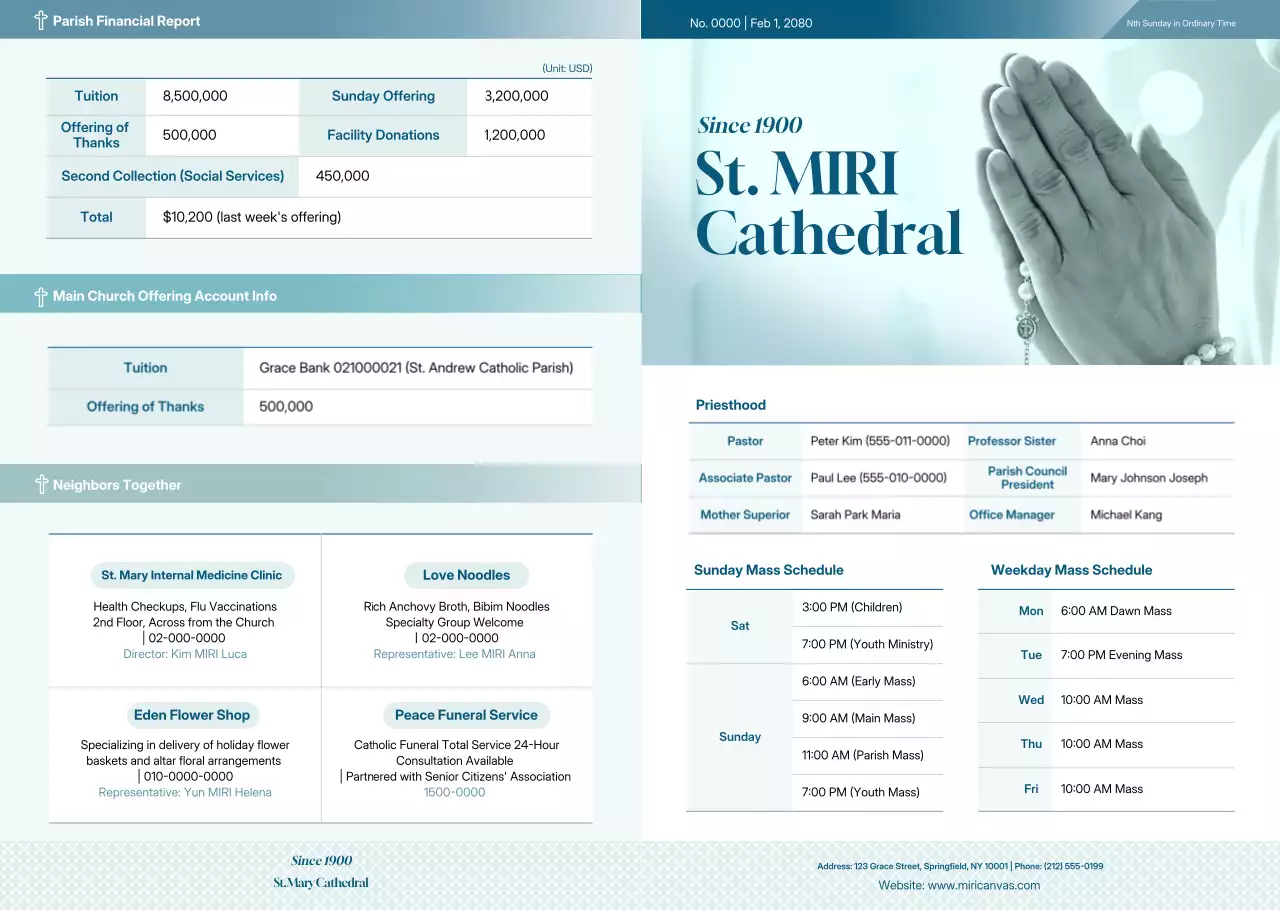 hướng dẫn lịch trình nhà thờ sạch màu xanh