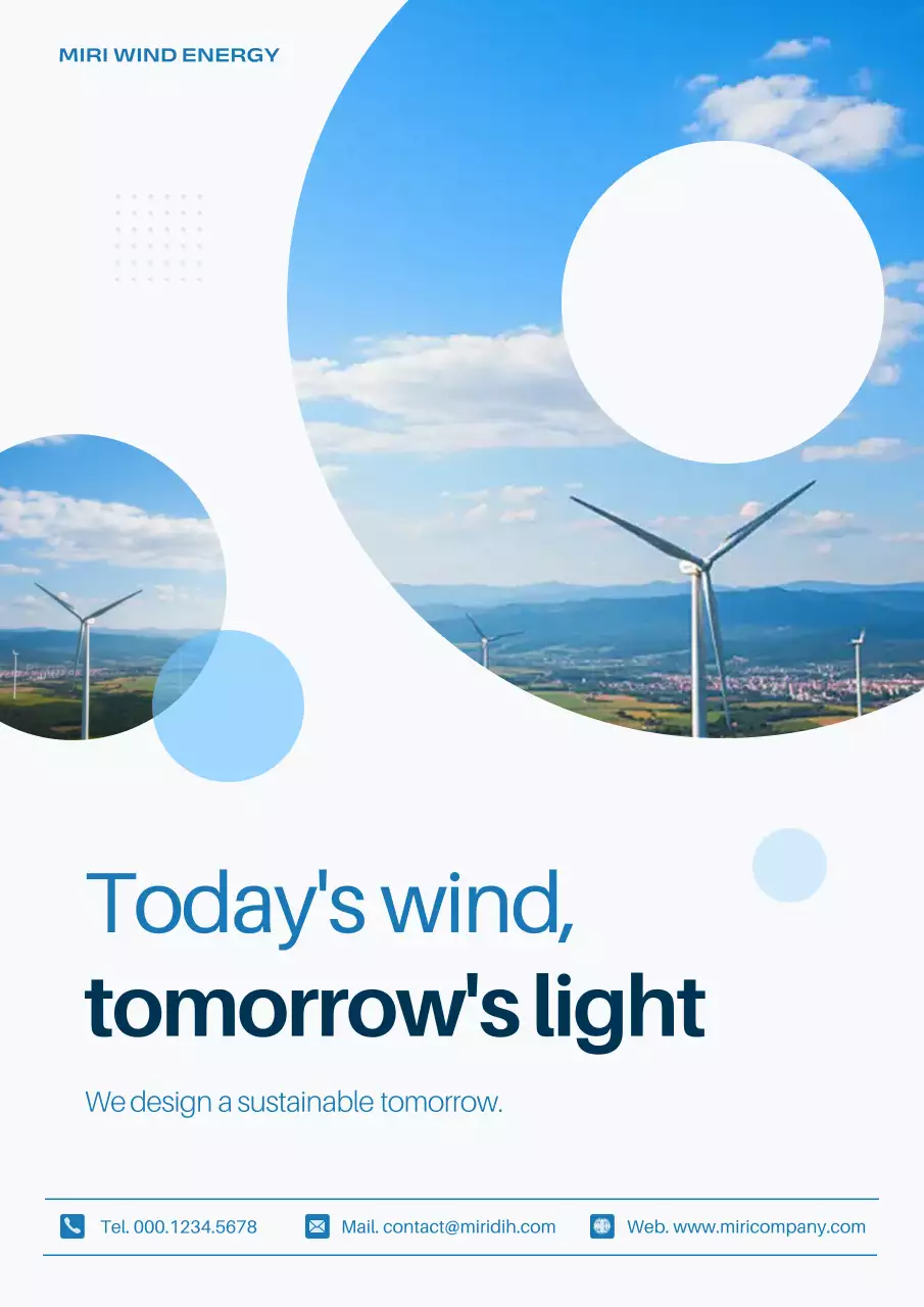 현대식 풍력 에너지 홍보