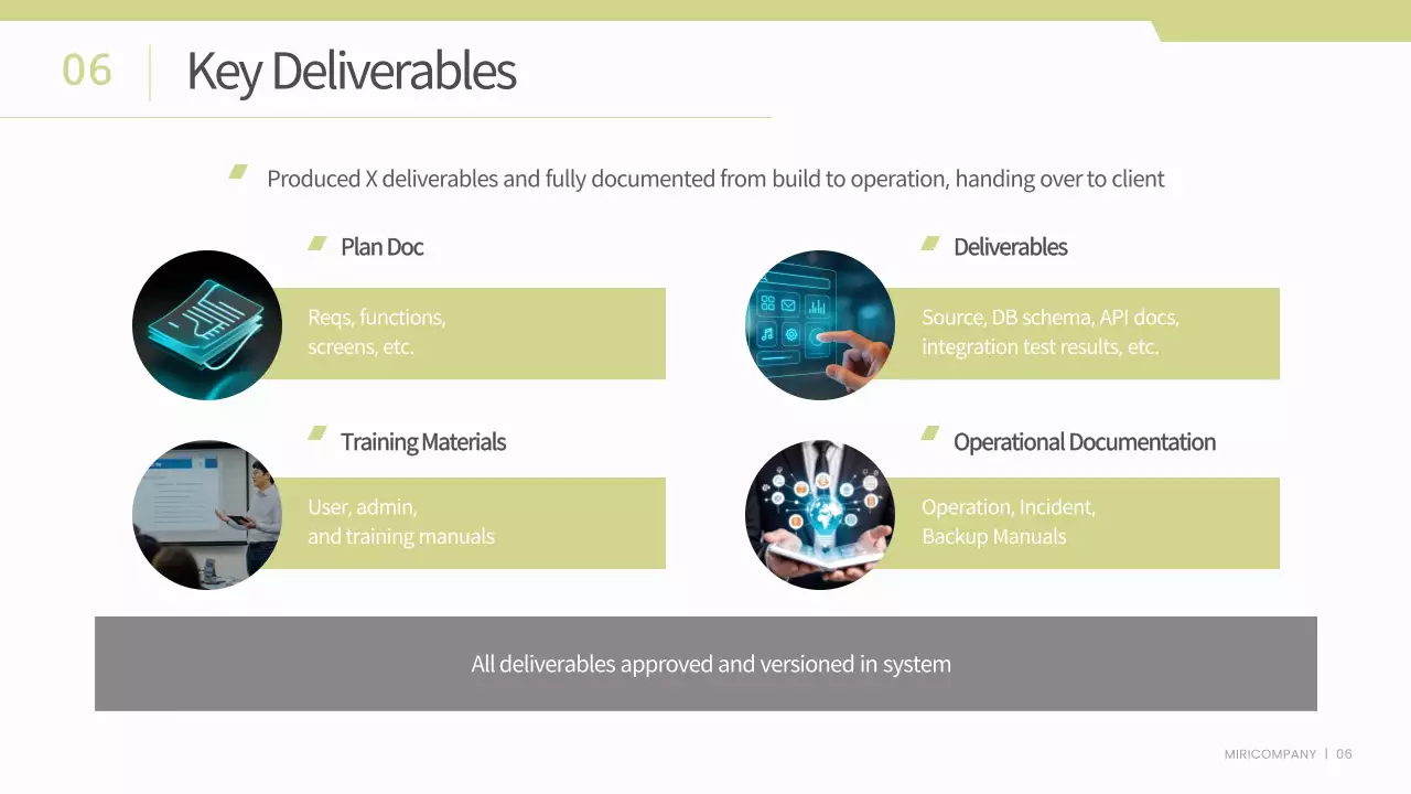 녹색 최소 비즈니스 보고서