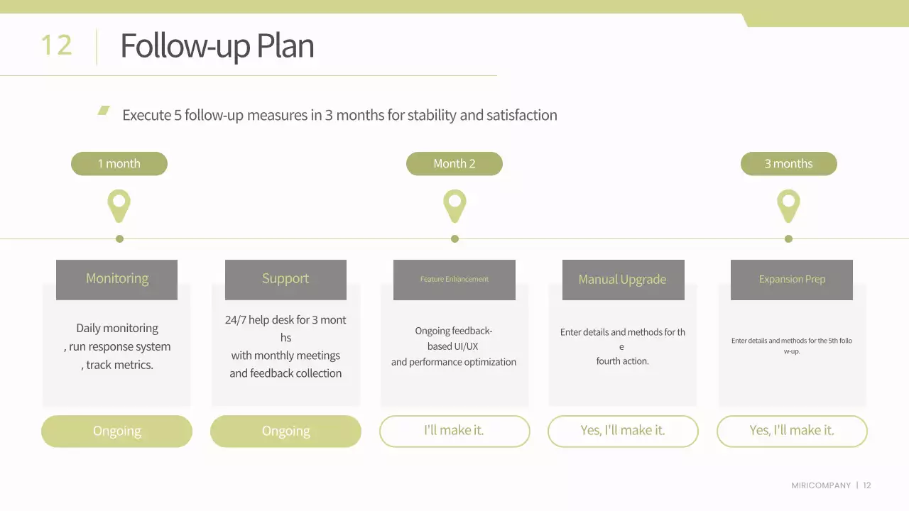 녹색 최소 비즈니스 보고서