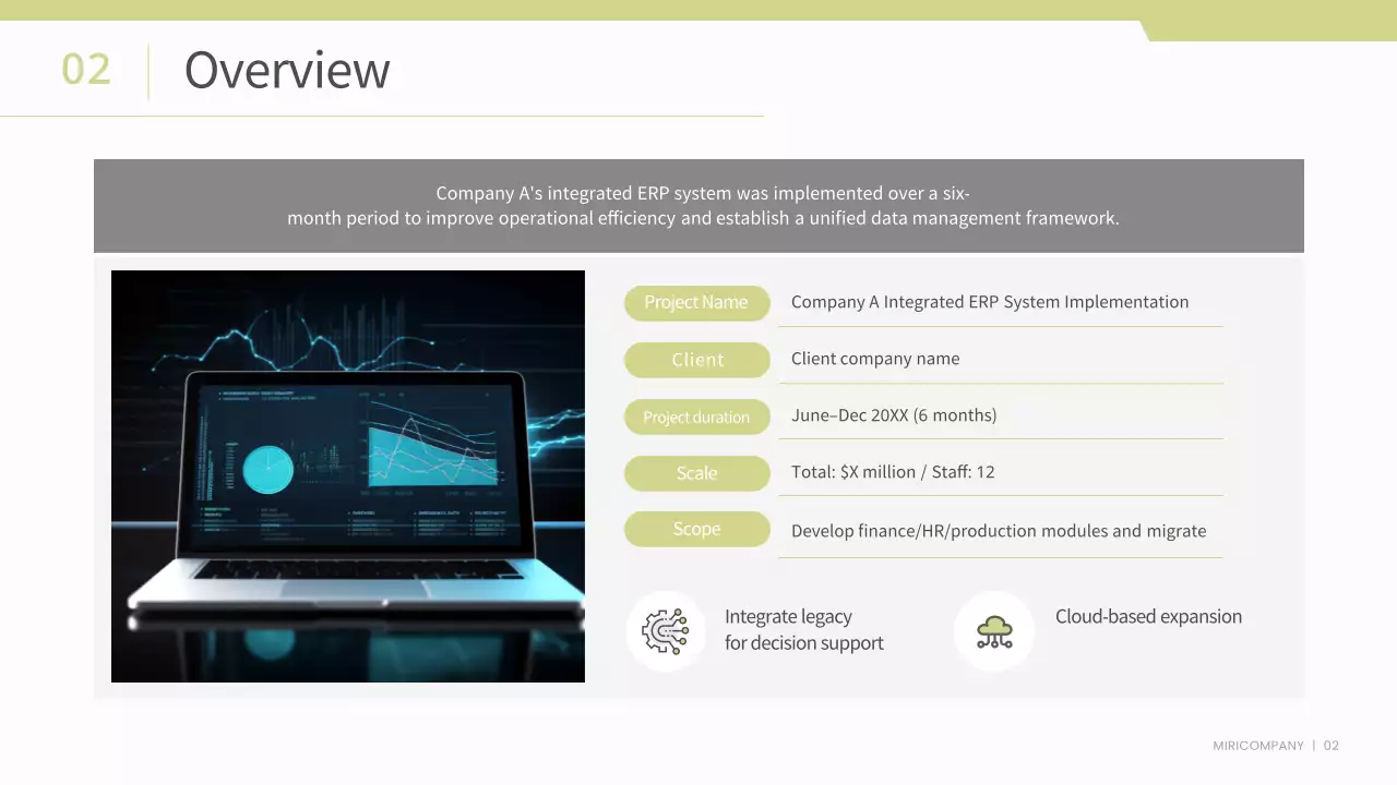 녹색 최소 비즈니스 보고서