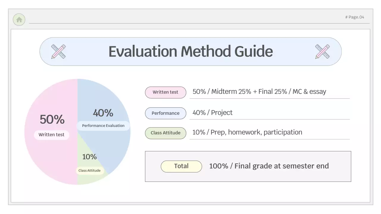 흰색 심플 수학 수업 가이드