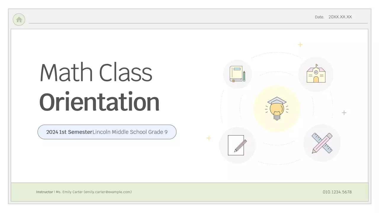 흰색 심플 수학 수업 가이드