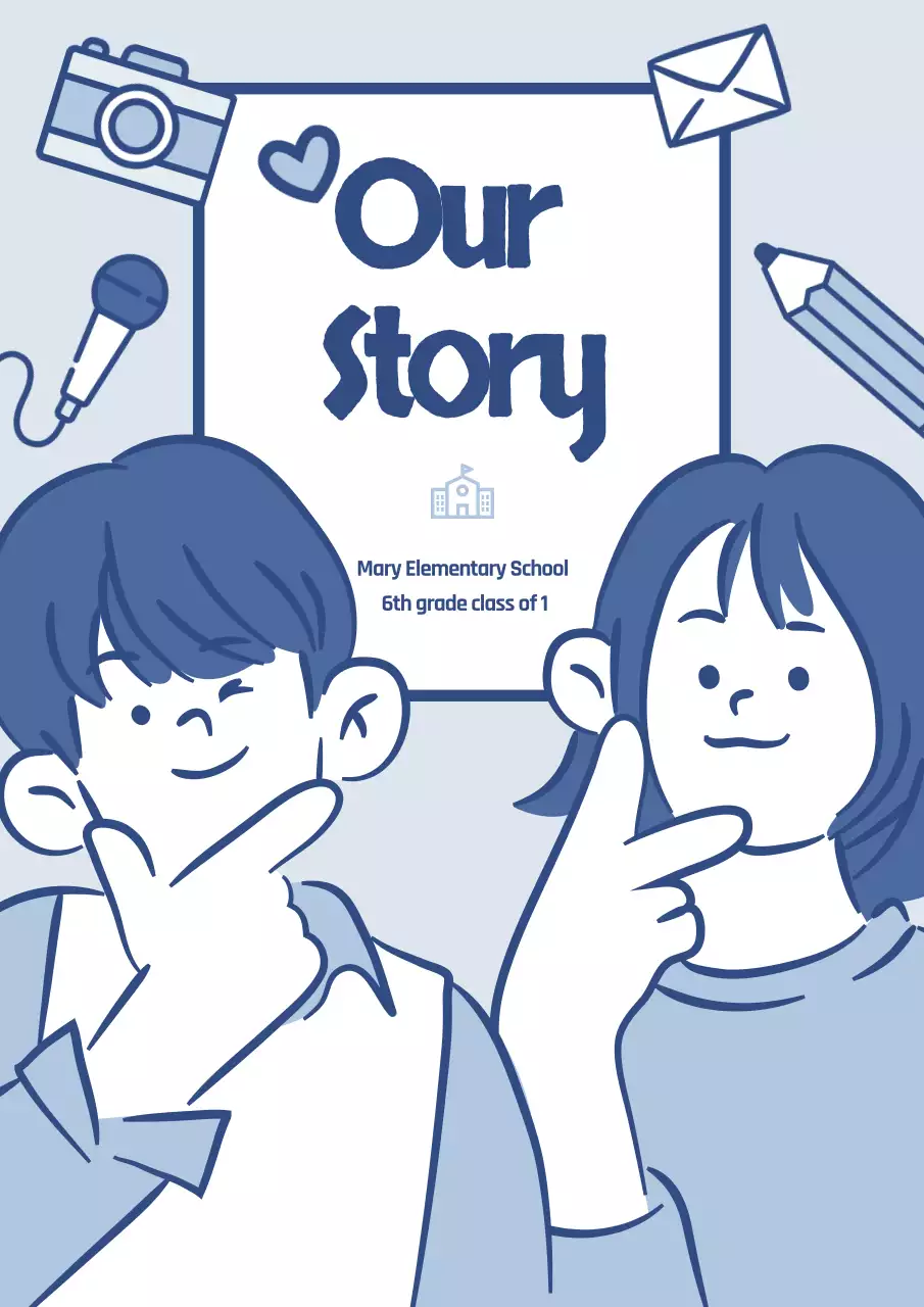 blue simple school story guide