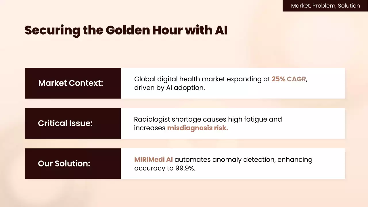 베이지 깔끔 인공지능 의료 홍보