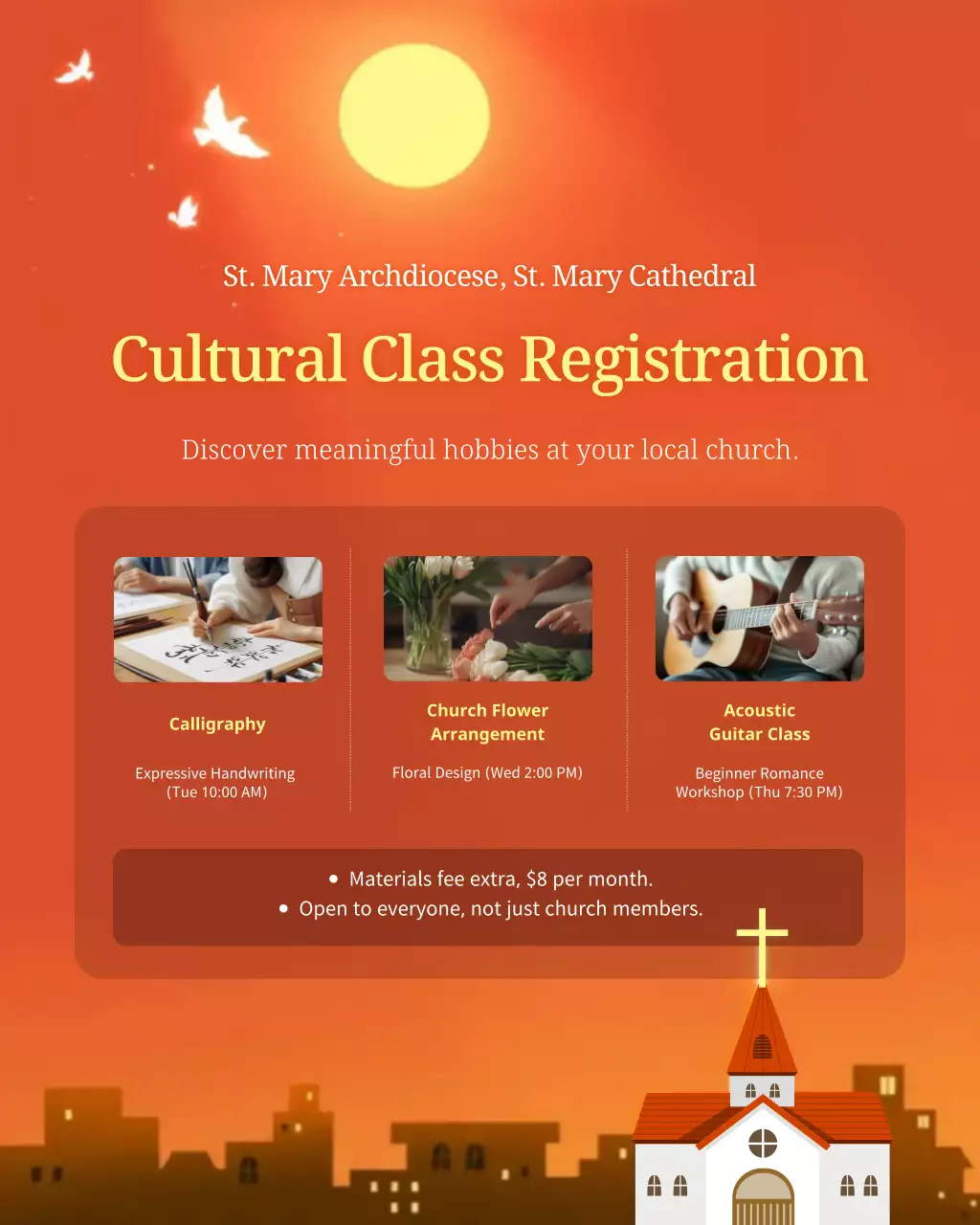orange simple cultural registration