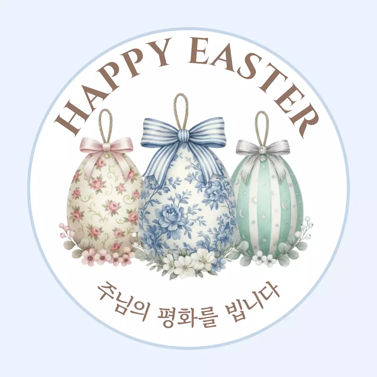 베이지 심플 부활절 축제 안내