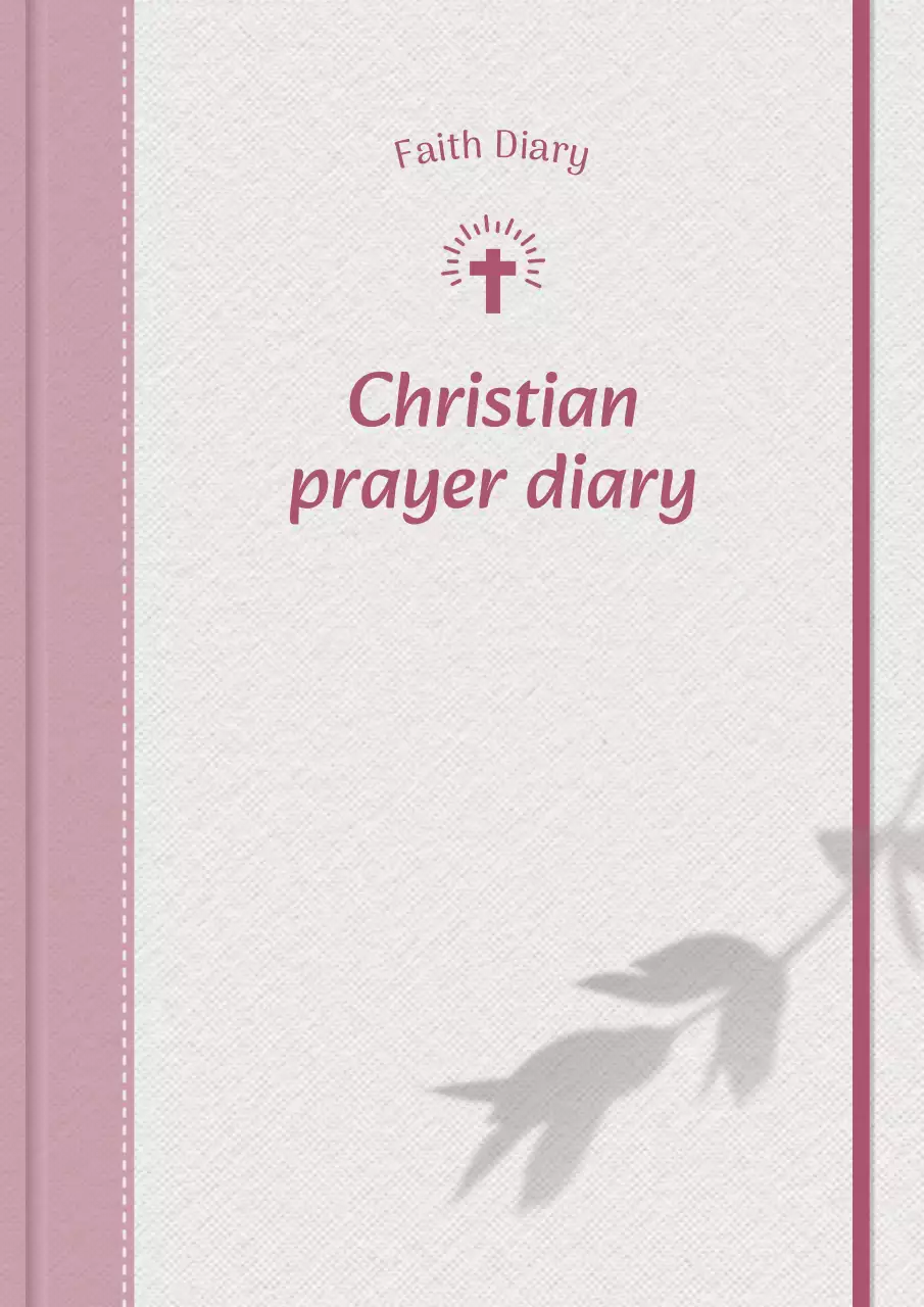 pink simple religion diary