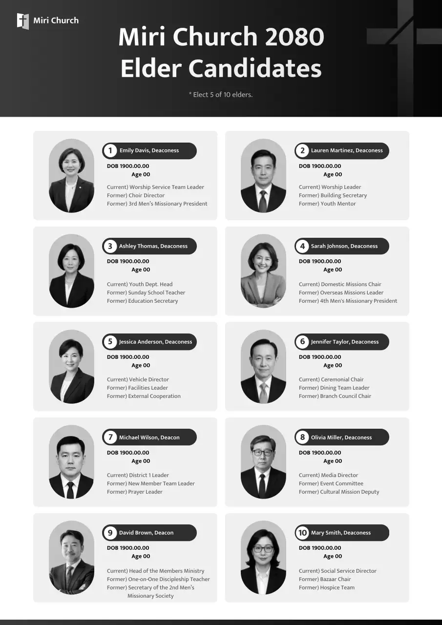 black simple community election guide